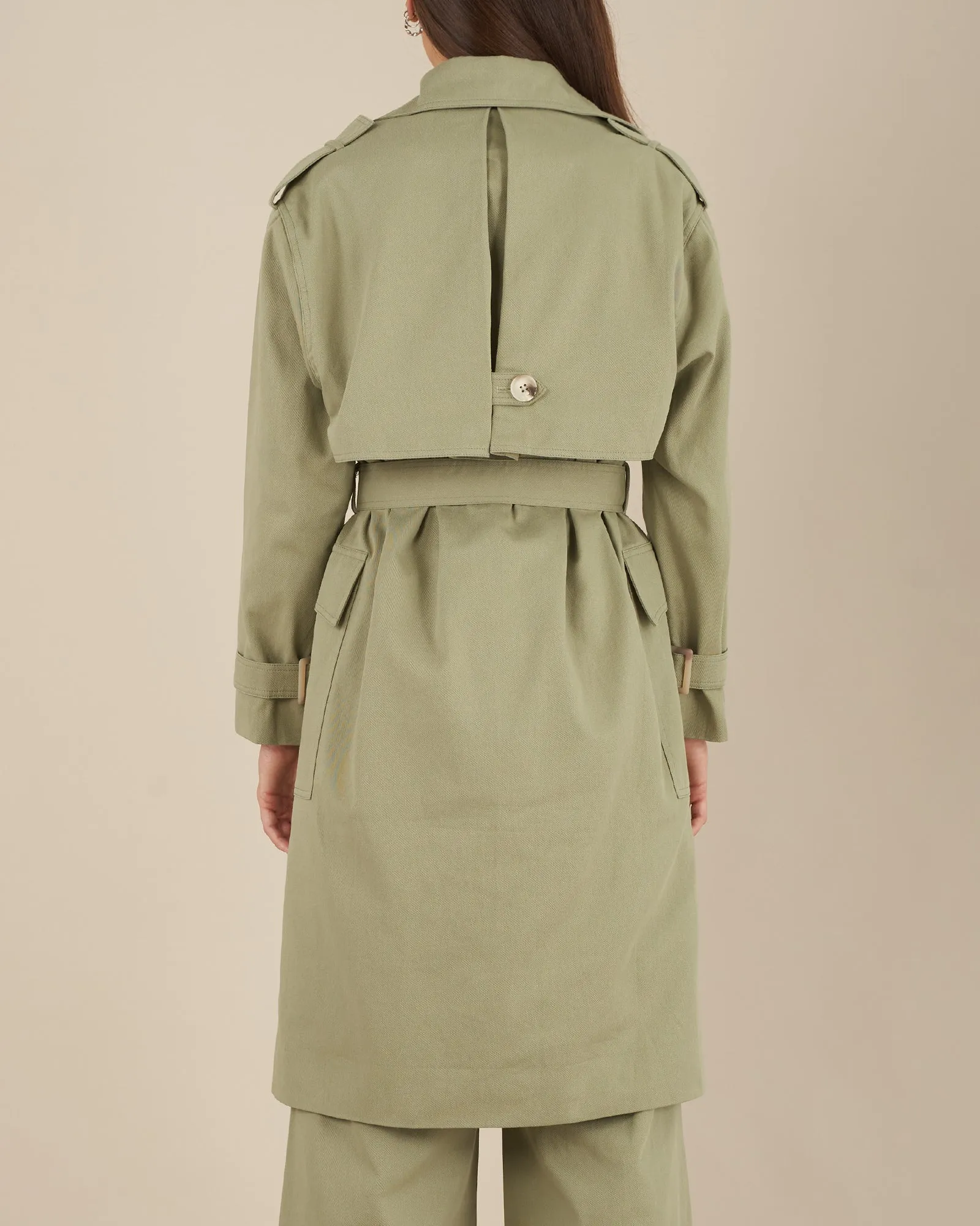 Arwen Trench Coat - Sage