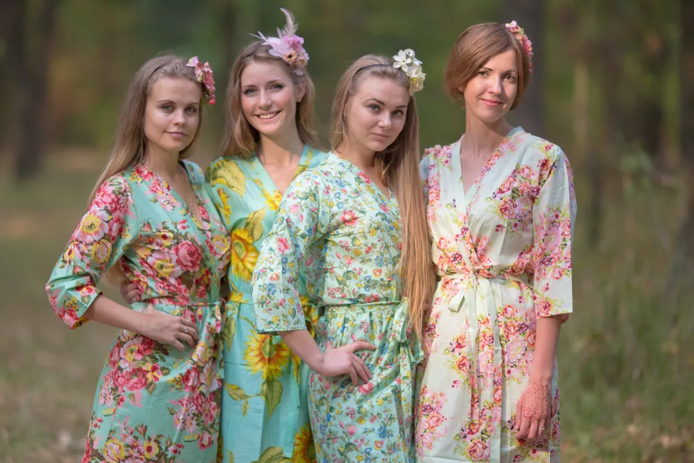 Assorted Mints Bridesmaids Robes