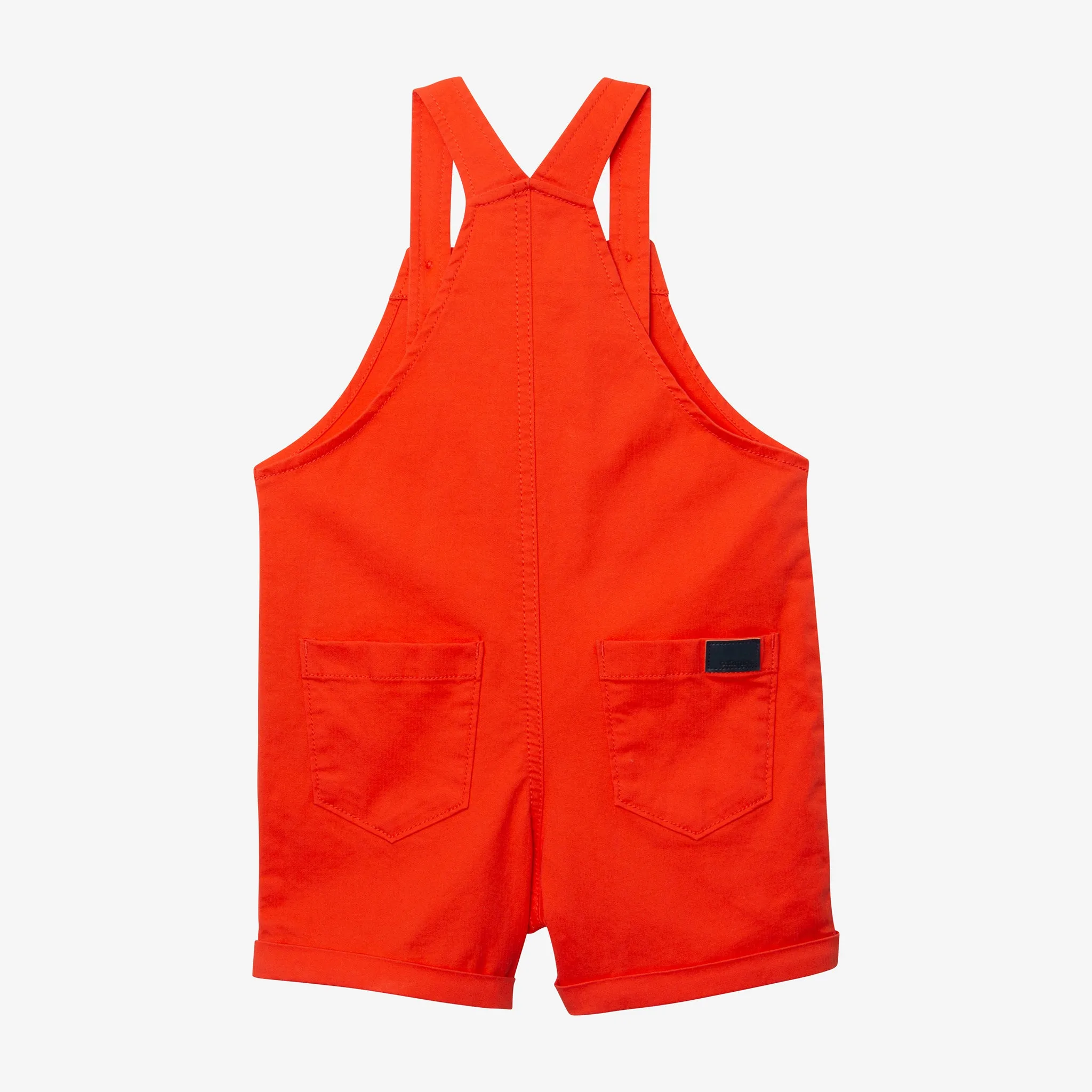 Baby Boy orange overall shorts