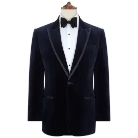 Balinteer Navy Velvet Jacket