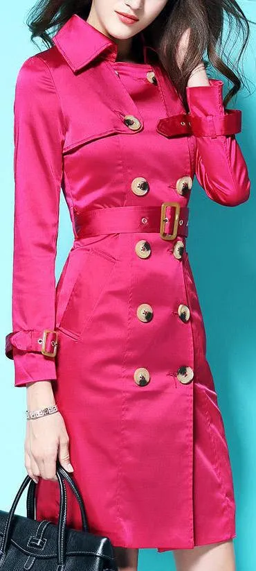 Belted Double-Breasted Trench Coat