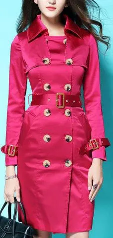 Belted Double-Breasted Trench Coat