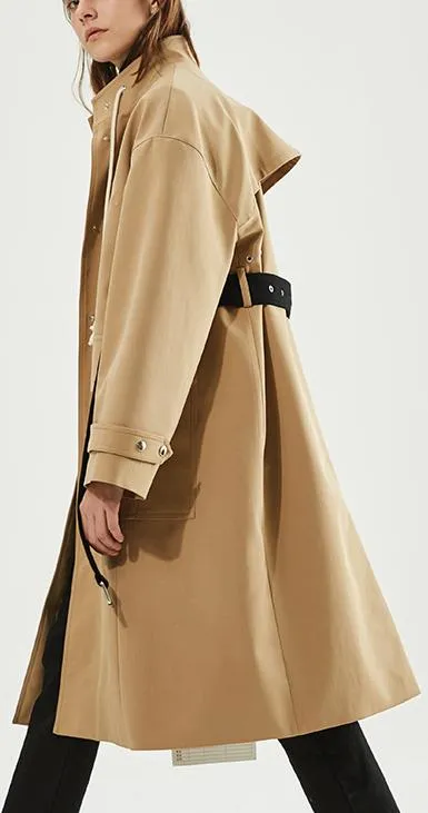 Belted Single-Breasted Trench Coat