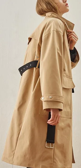 Belted Single-Breasted Trench Coat