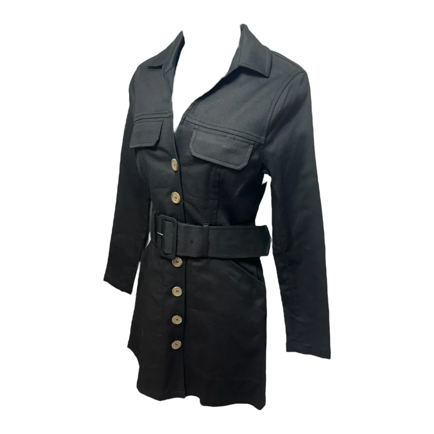 Belted Workwear Mini Dress By & Other Stories In Black, Size: 2