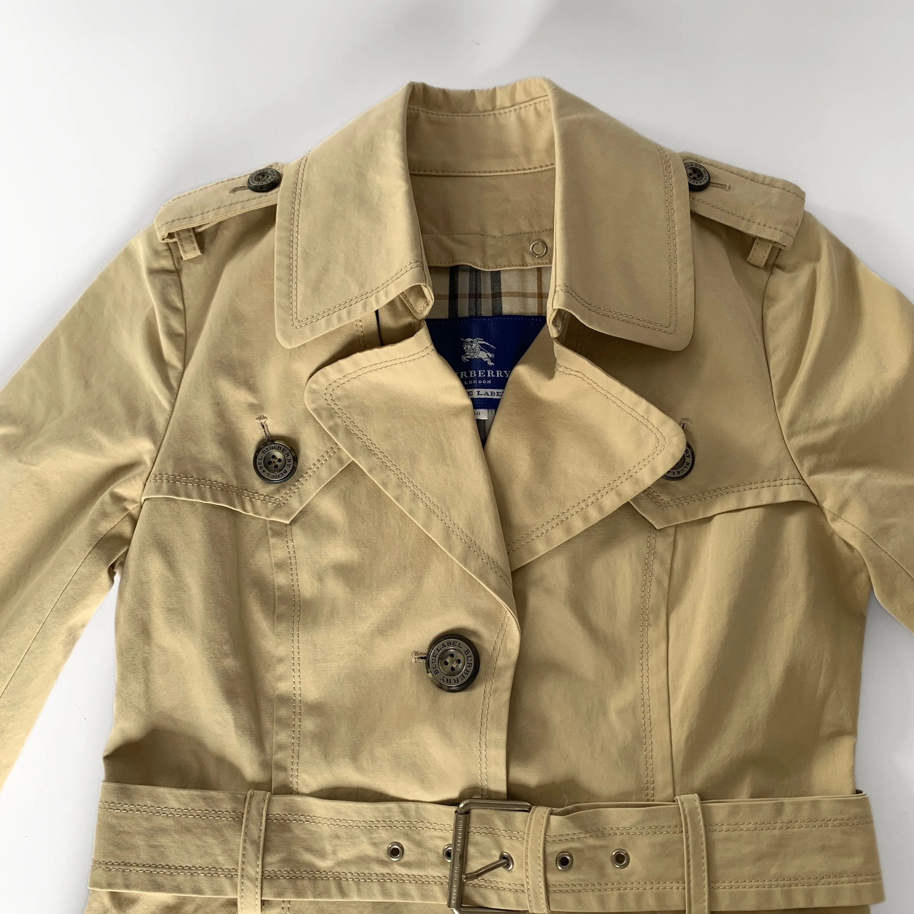 Burberry Blue Label Trench Coat Cotton