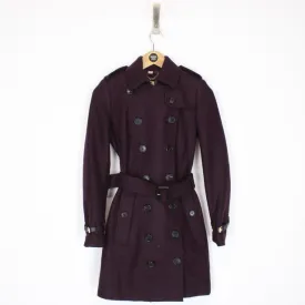 Burberry London Virgin Wool Belted Trench Coat XXS