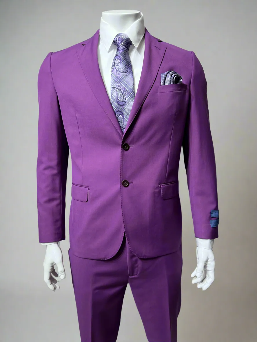 Cavelli Uomo Porto Slim Fit Suit 3477/36 Purple