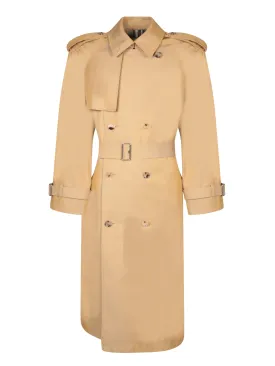 Check Beige Trench Coat