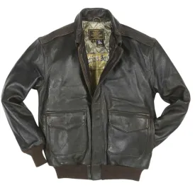 Cockpit USA Mens Antique Lambskin Leather A-2 Flight Jacket