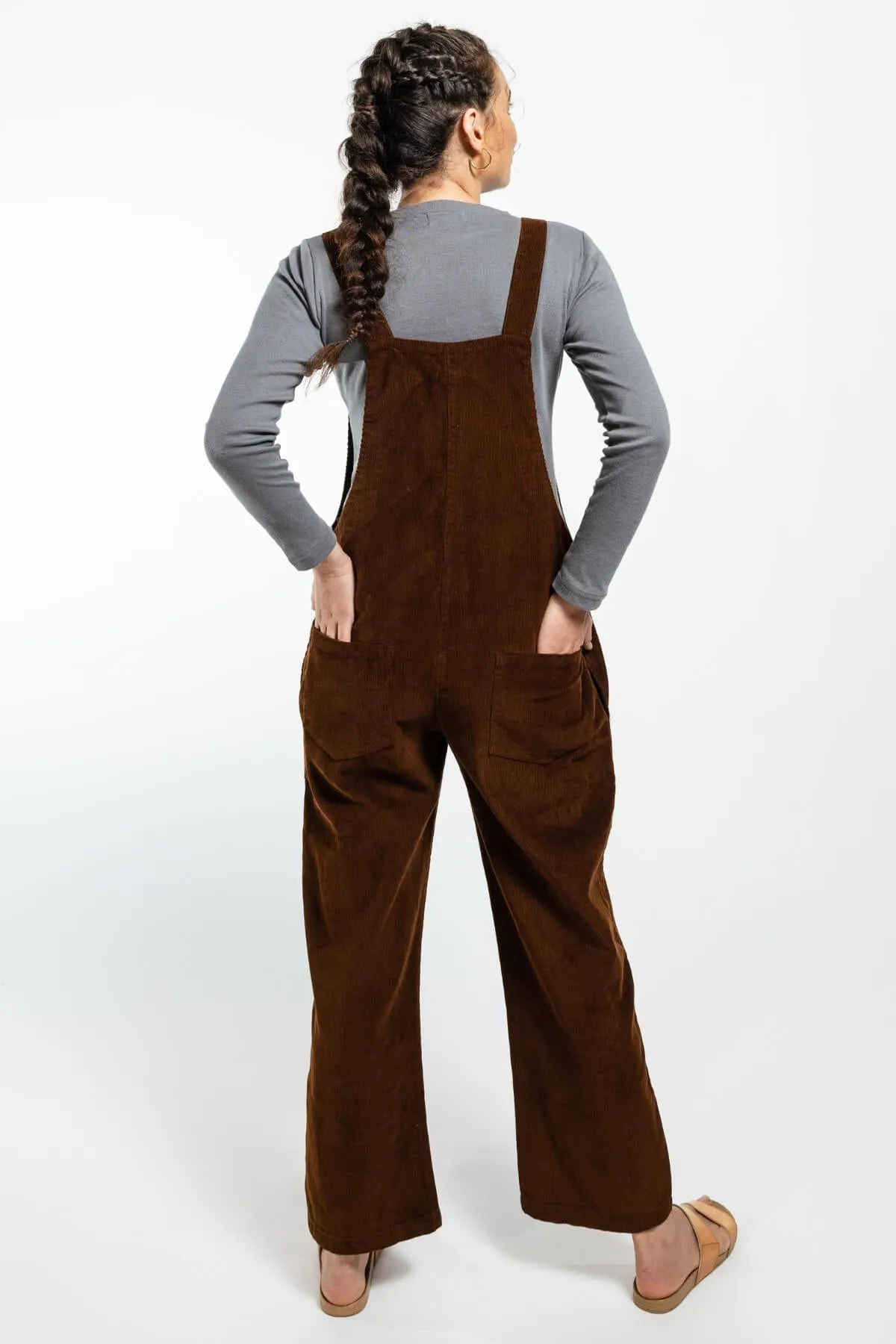 Corduroy Overalls - Walnut