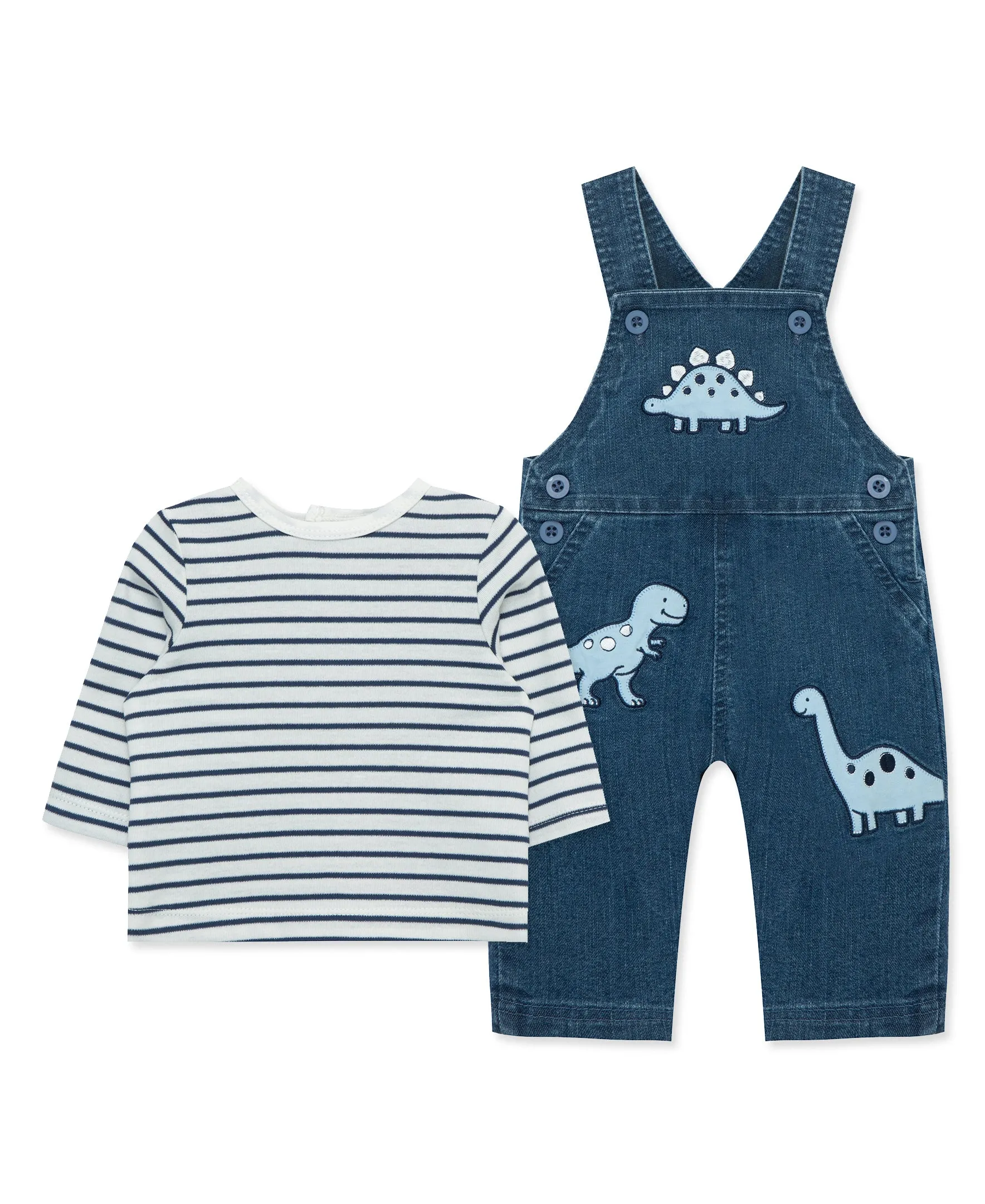 Dino Woven Overall Set (3M-12M)