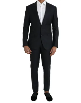 Dolce & Gabbana Dark Blue Wool NAPOLI Formal 2 Piece Suit