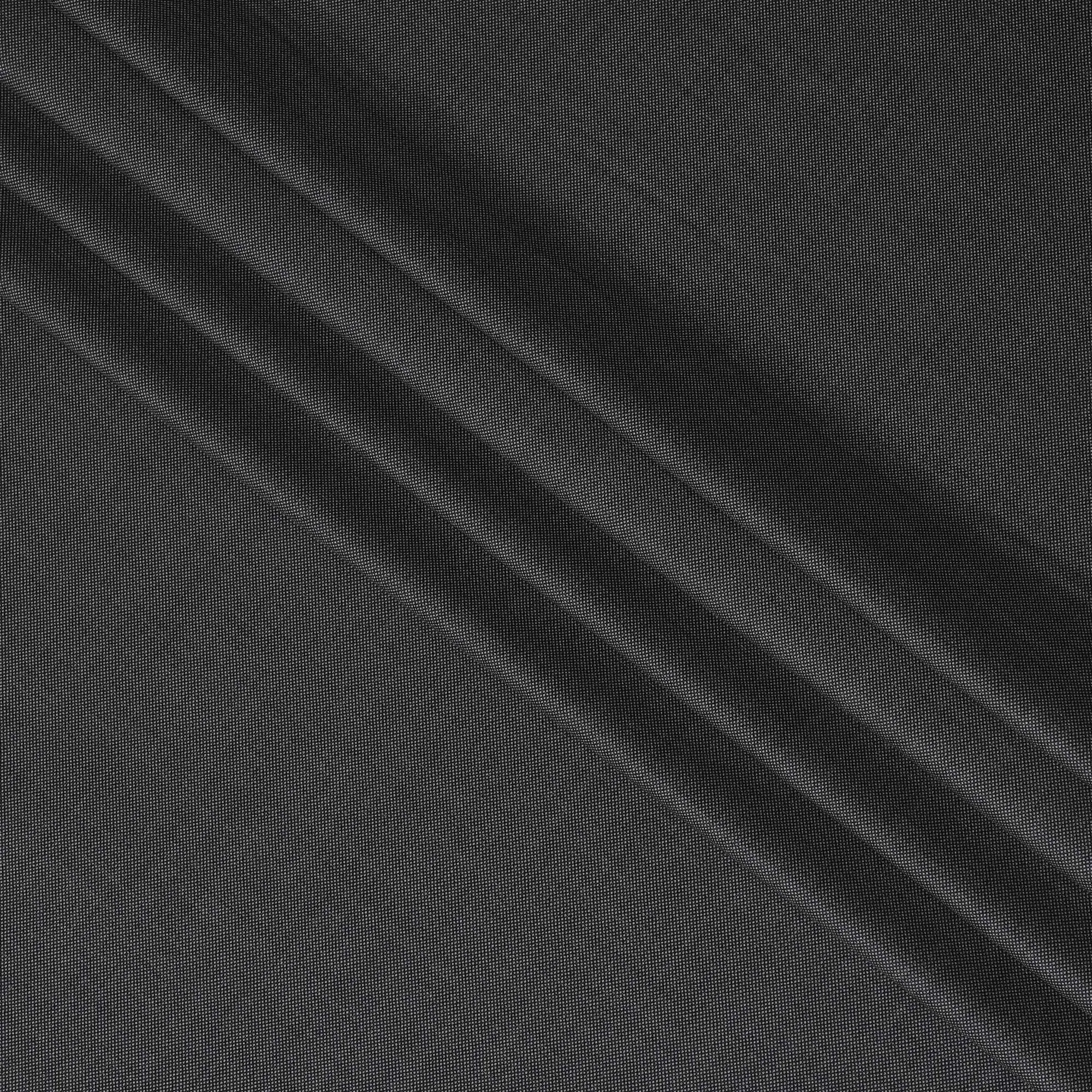 Fossil grey Premium super 130's Australian superfine merino wool suiting fabric with black self design-D11440