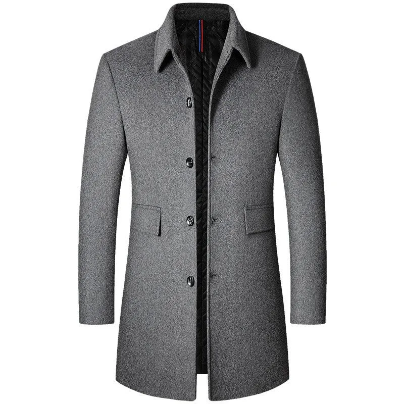 Funki Buys | Jackets | Men's Winter Wool Blend Business Coat