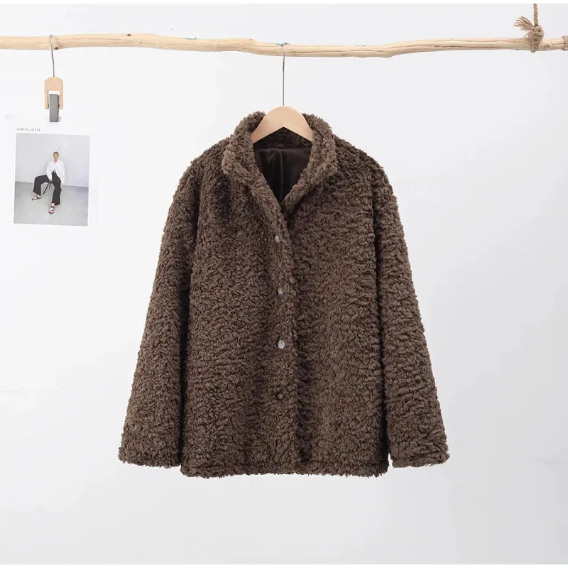 Fur Jacket - Stand Collar