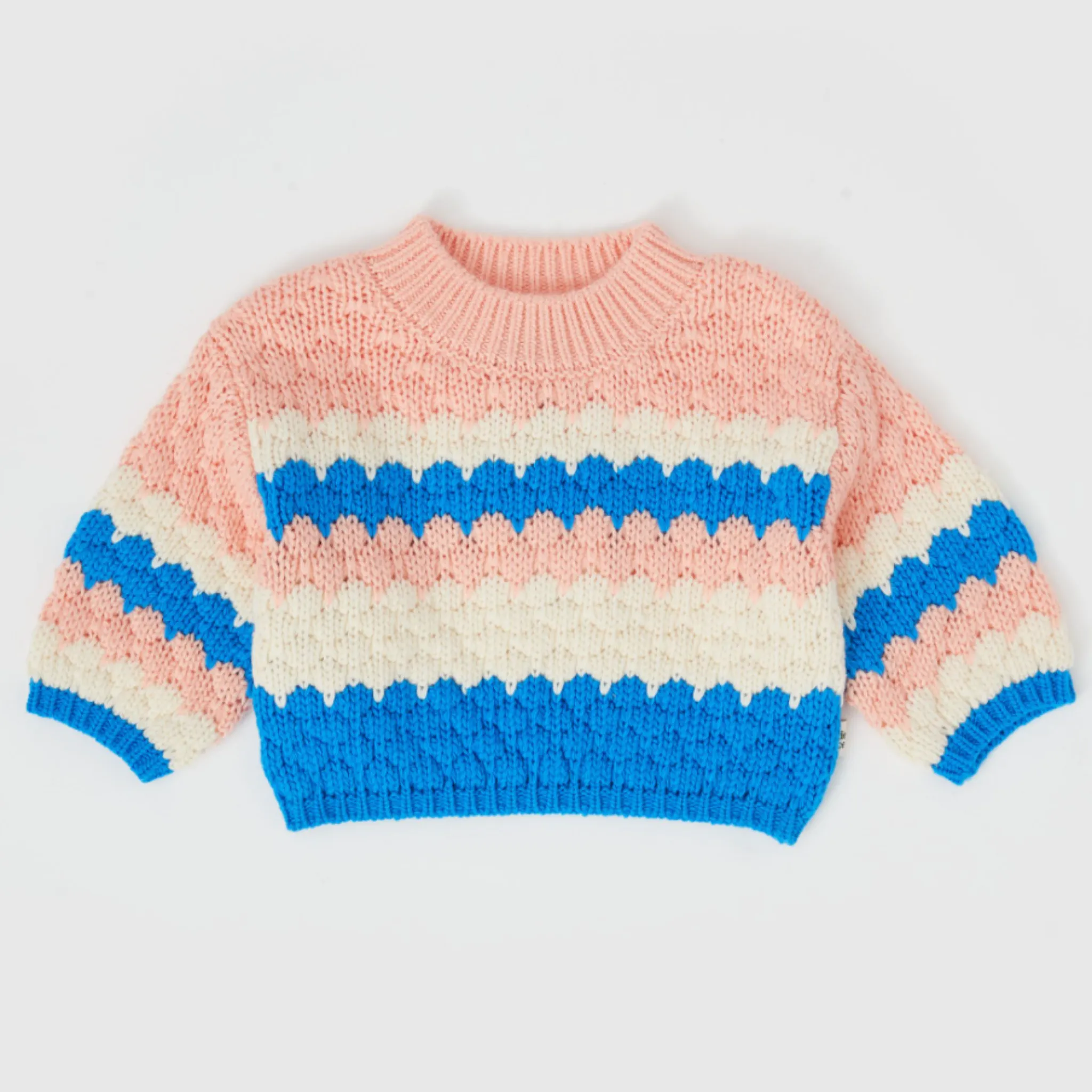 Goldie   Ace - Billie Bubble Knit Jumper - Tulip Lake