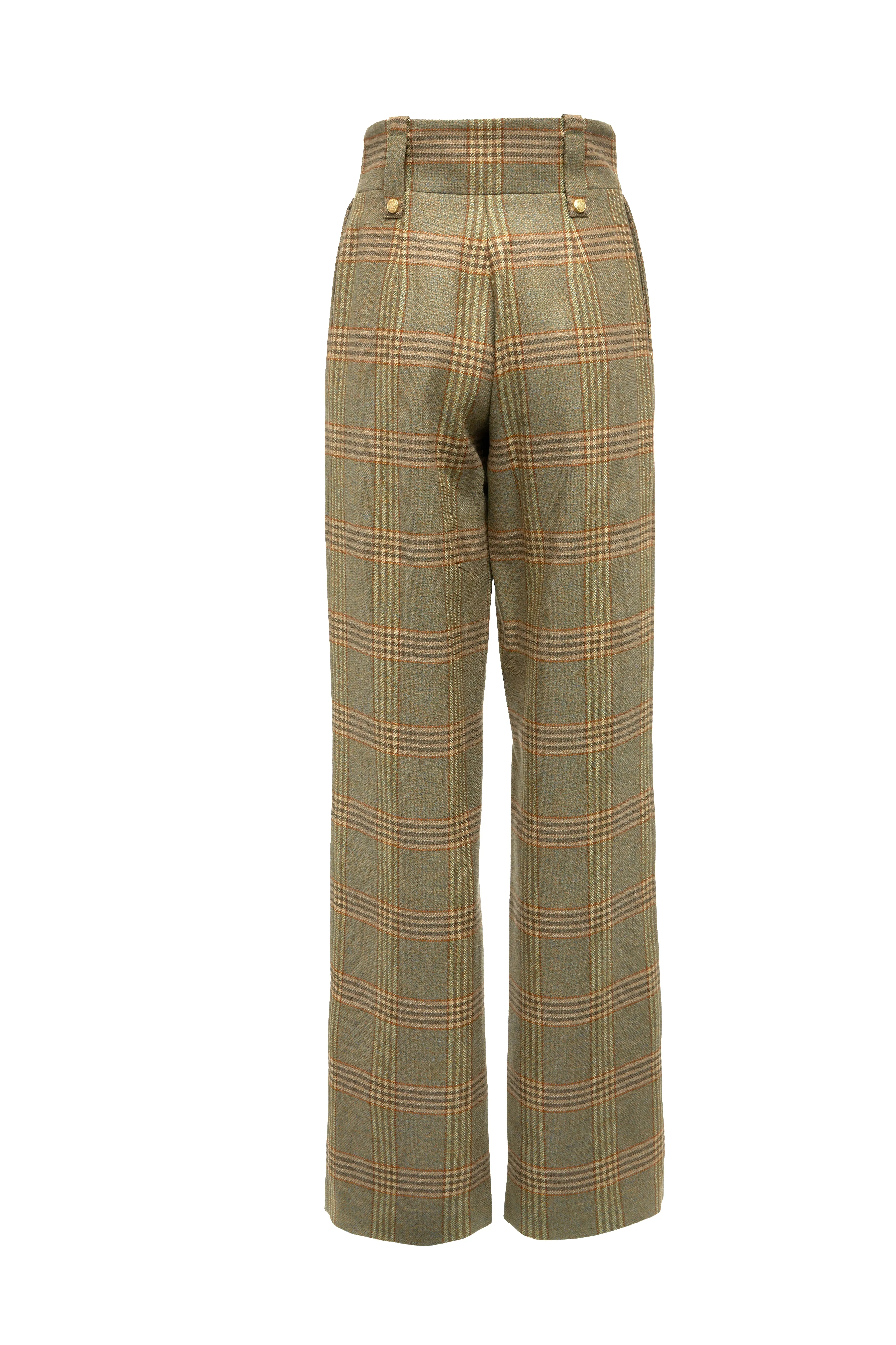 High Waisted Straight Trouser (Leveret)