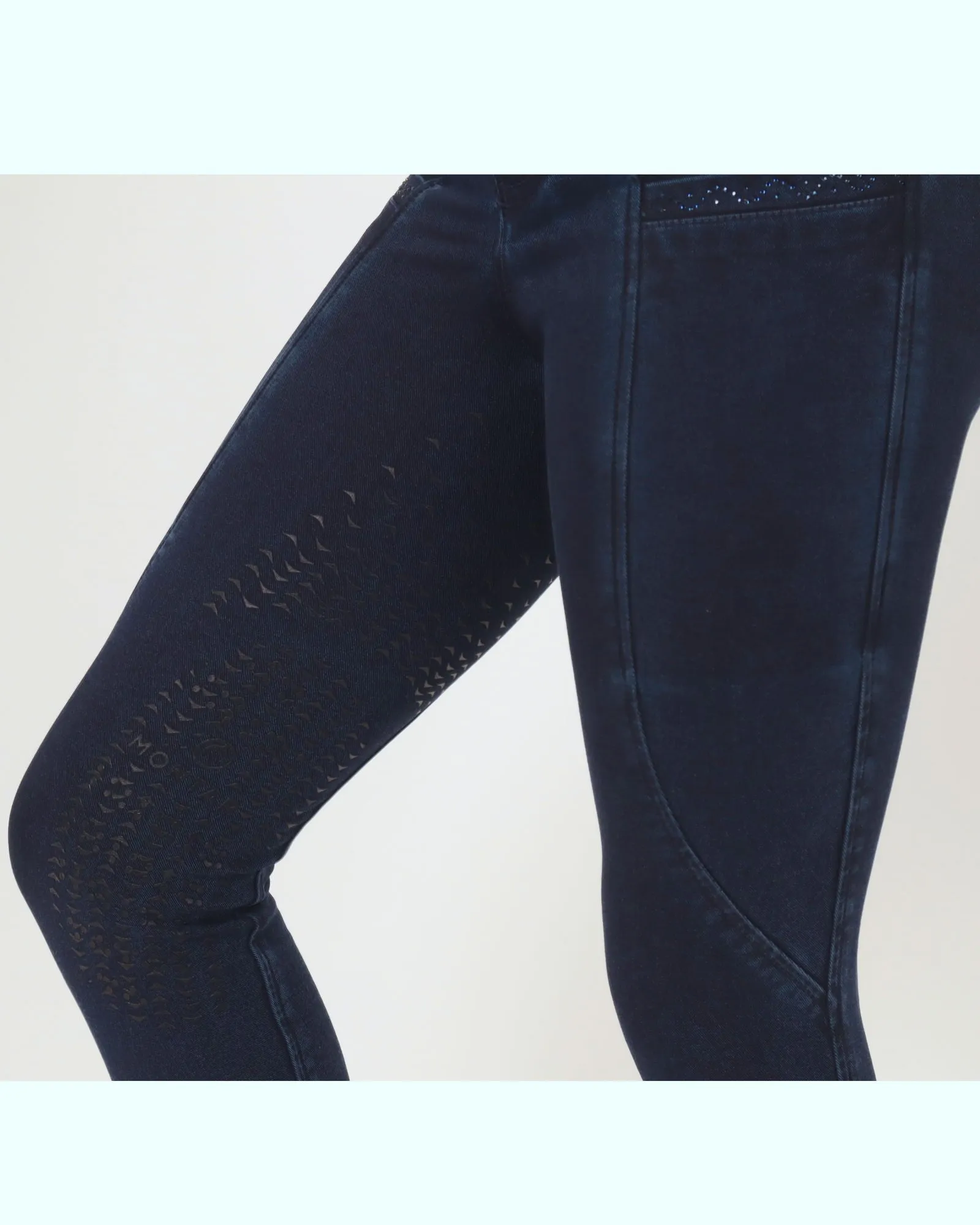 Junior Crystal Yati Breeches - Fullgrip, Denim