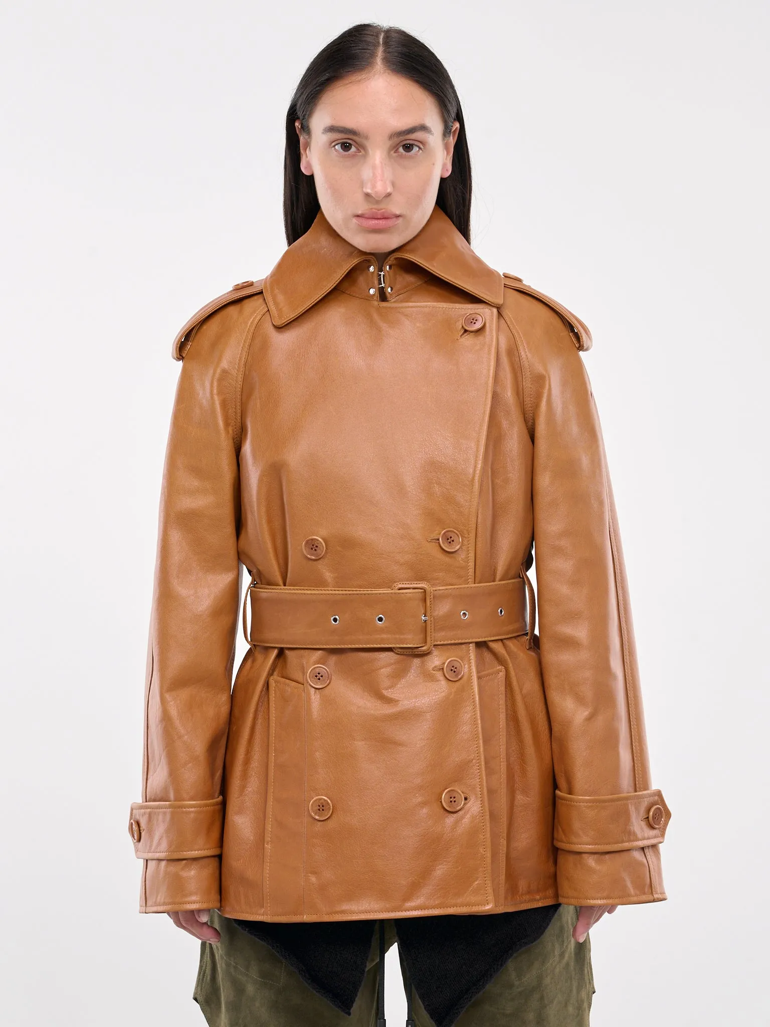 Leather Trench Jacket (LJ0040-LT0097-TAN)