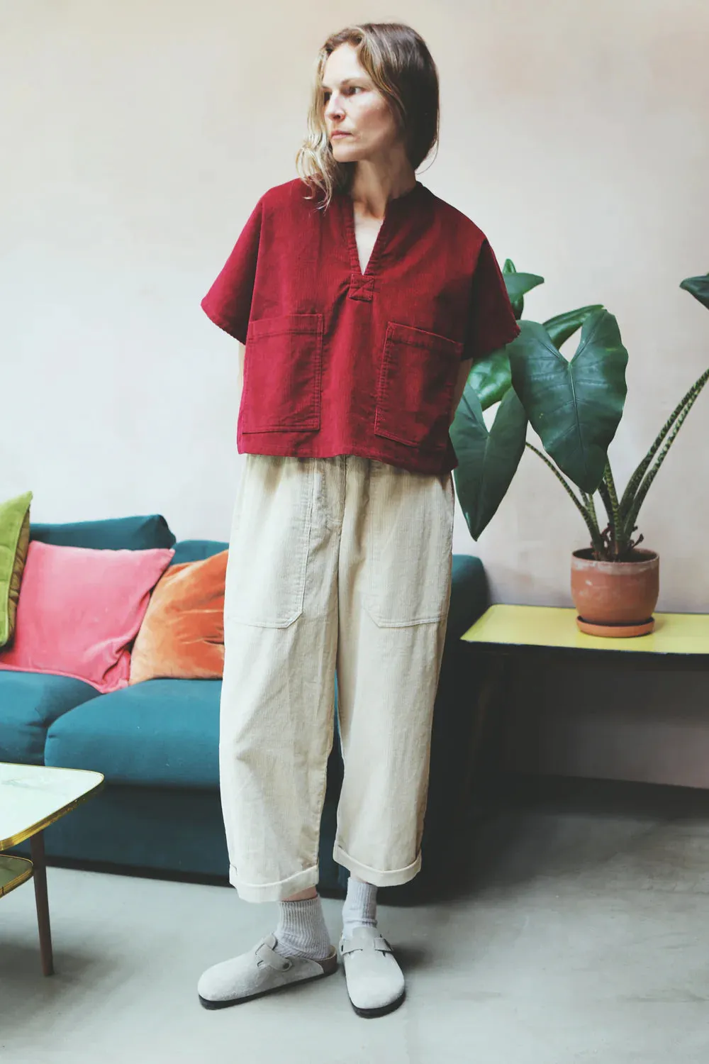 L.F. Markey Beckett Crop Ecru Trousers