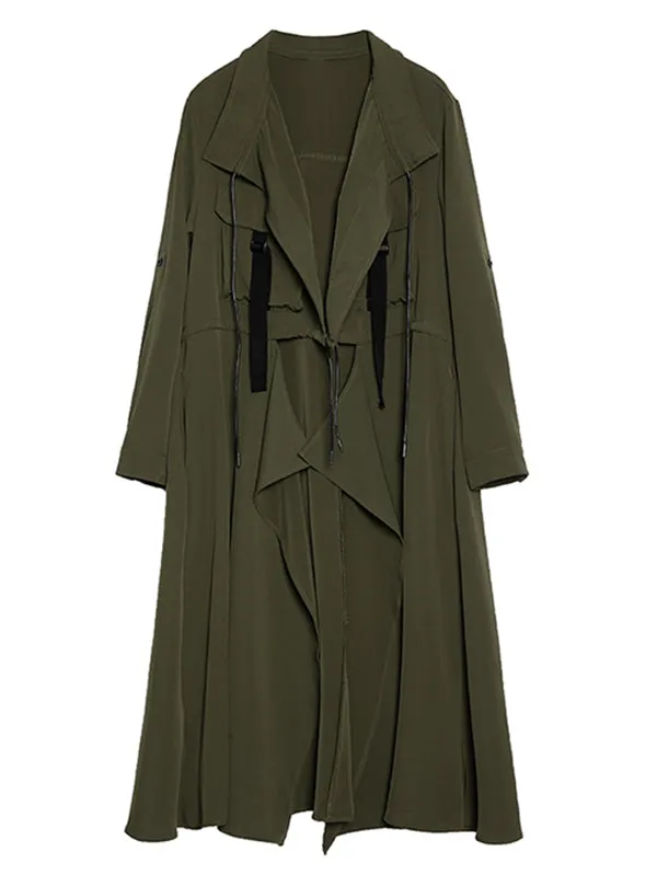 Light Loose Solid Trench Coat