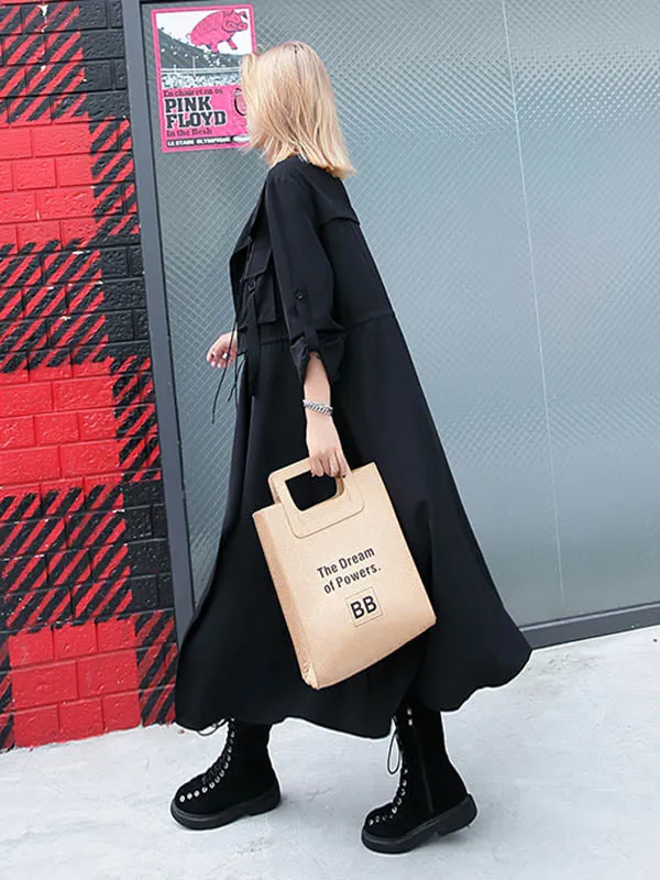 Light Loose Solid Trench Coat