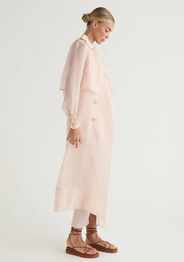 Mos The Label Clio Trench Coat - Blush