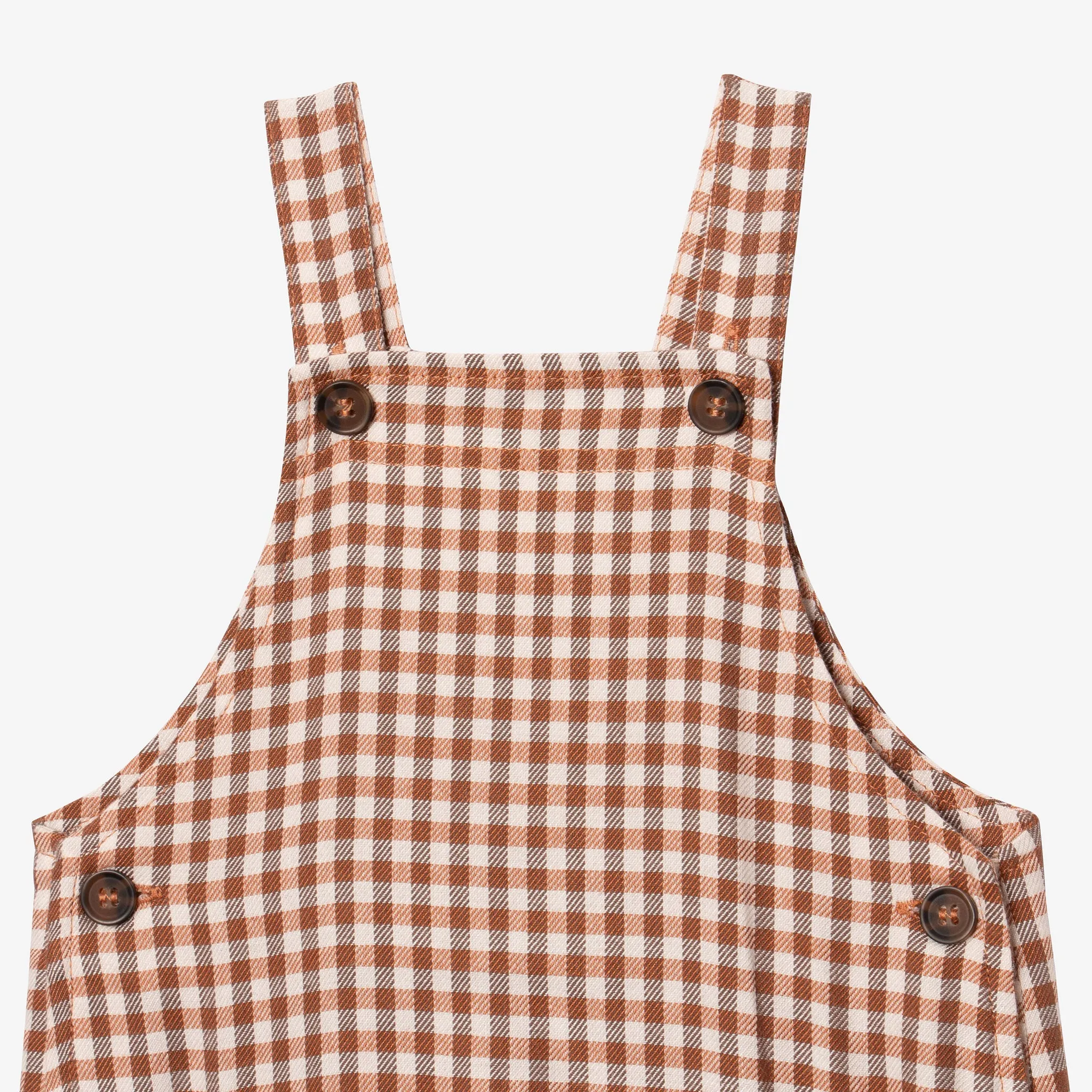 Newborn boys' cinnamon overalls