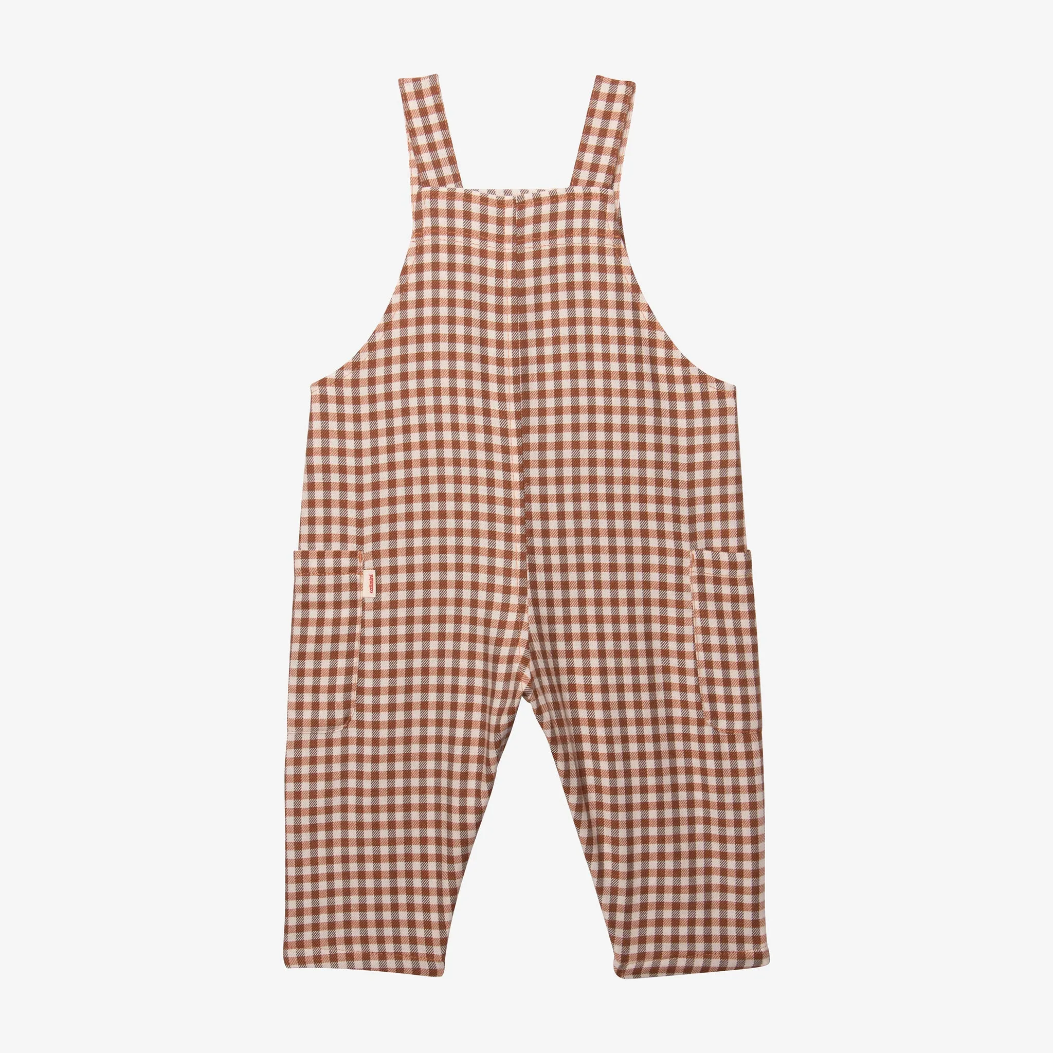 Newborn boys' cinnamon overalls