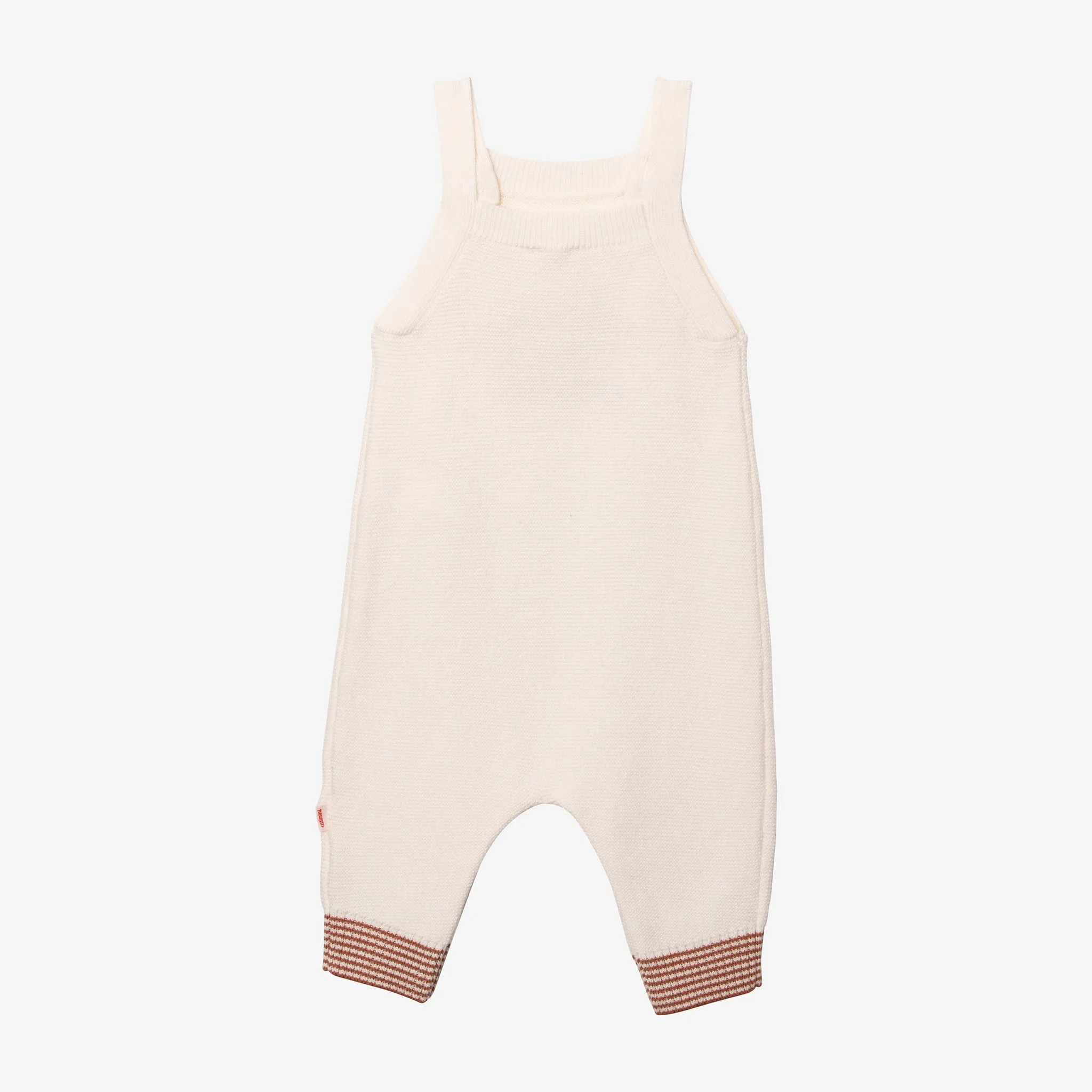 Newborn caramel overalls