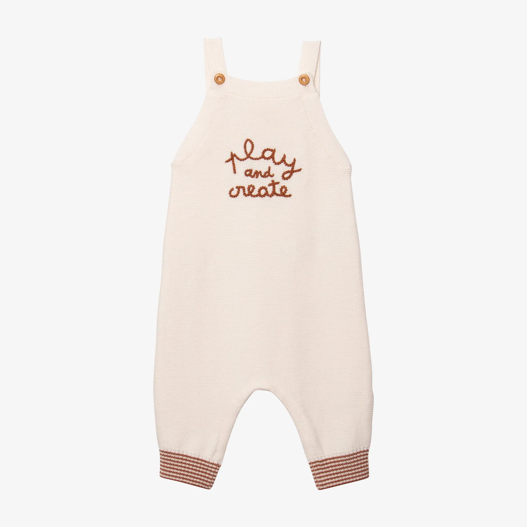 Newborn caramel overalls