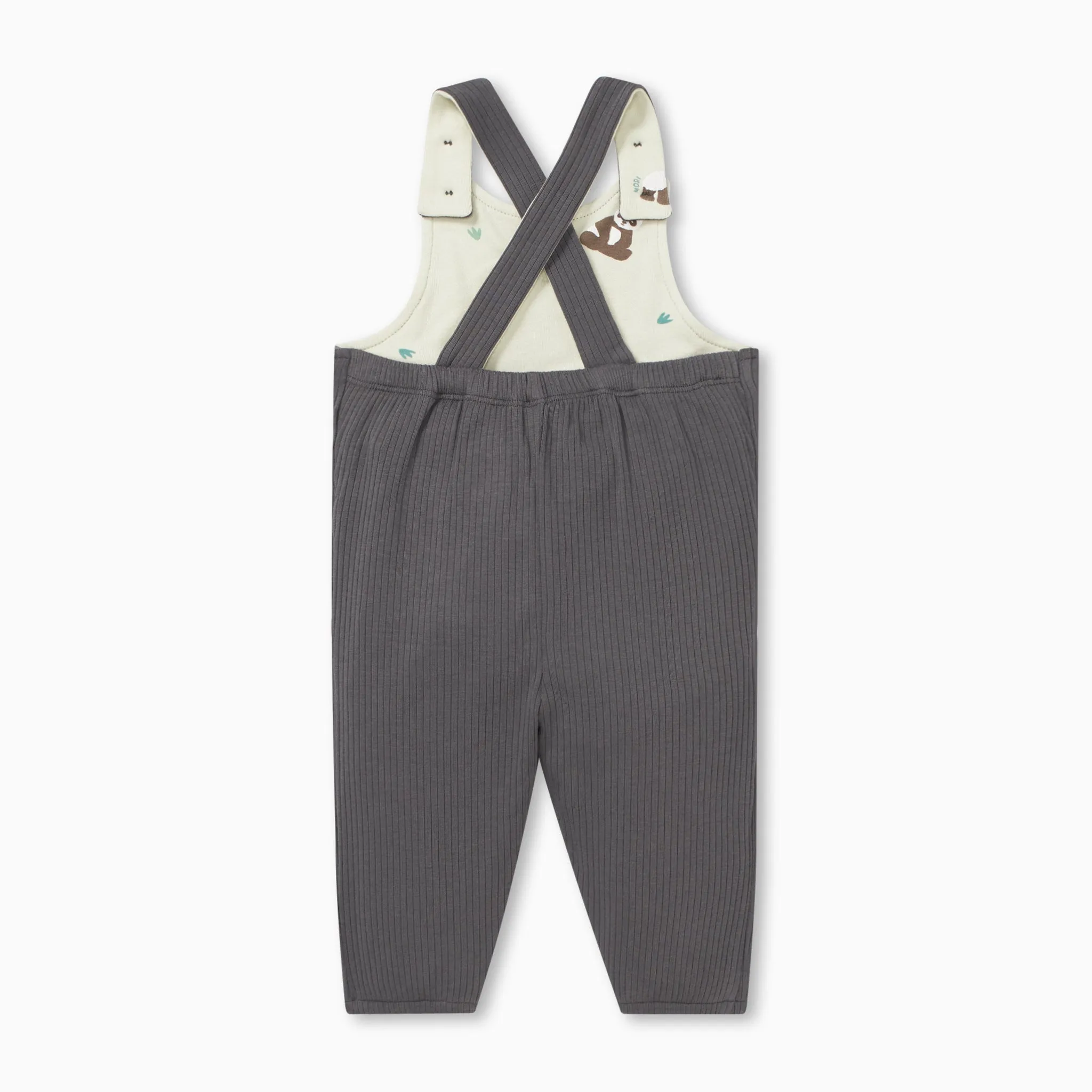 Panda Ribbed Overalls