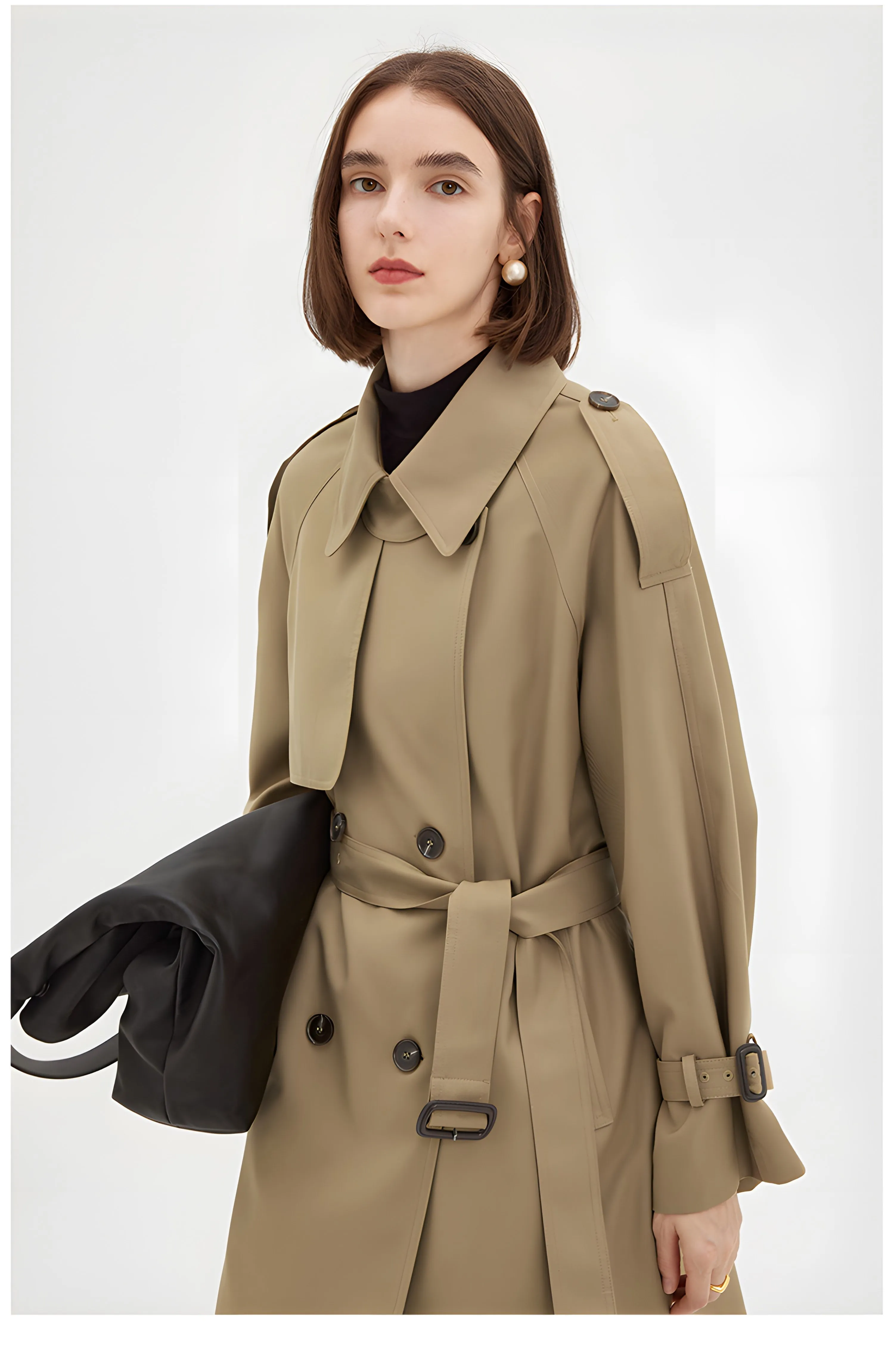 Parisian Autumn: Vintage-Inspired Midi Trench Coat