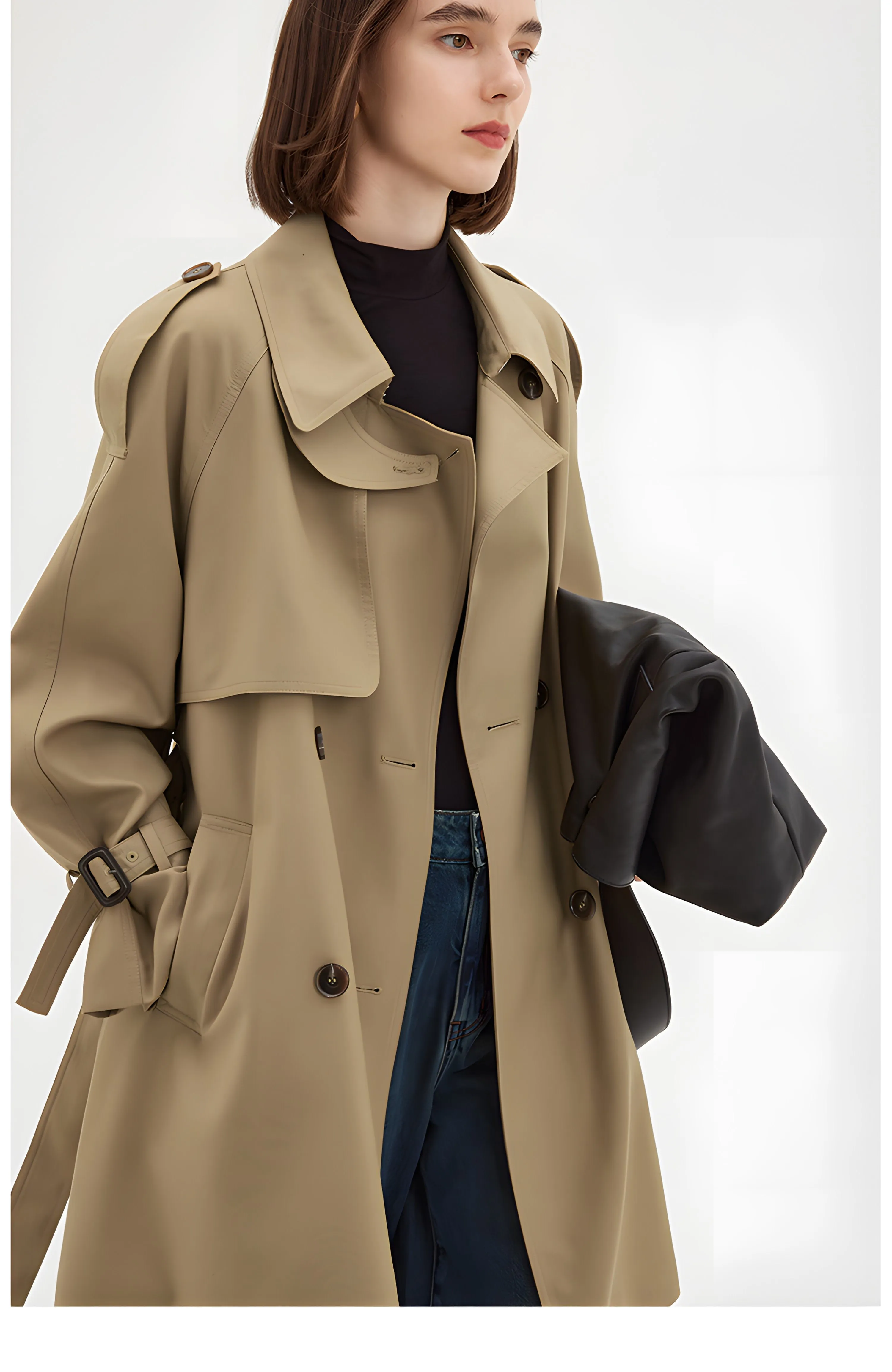 Parisian Autumn: Vintage-Inspired Midi Trench Coat