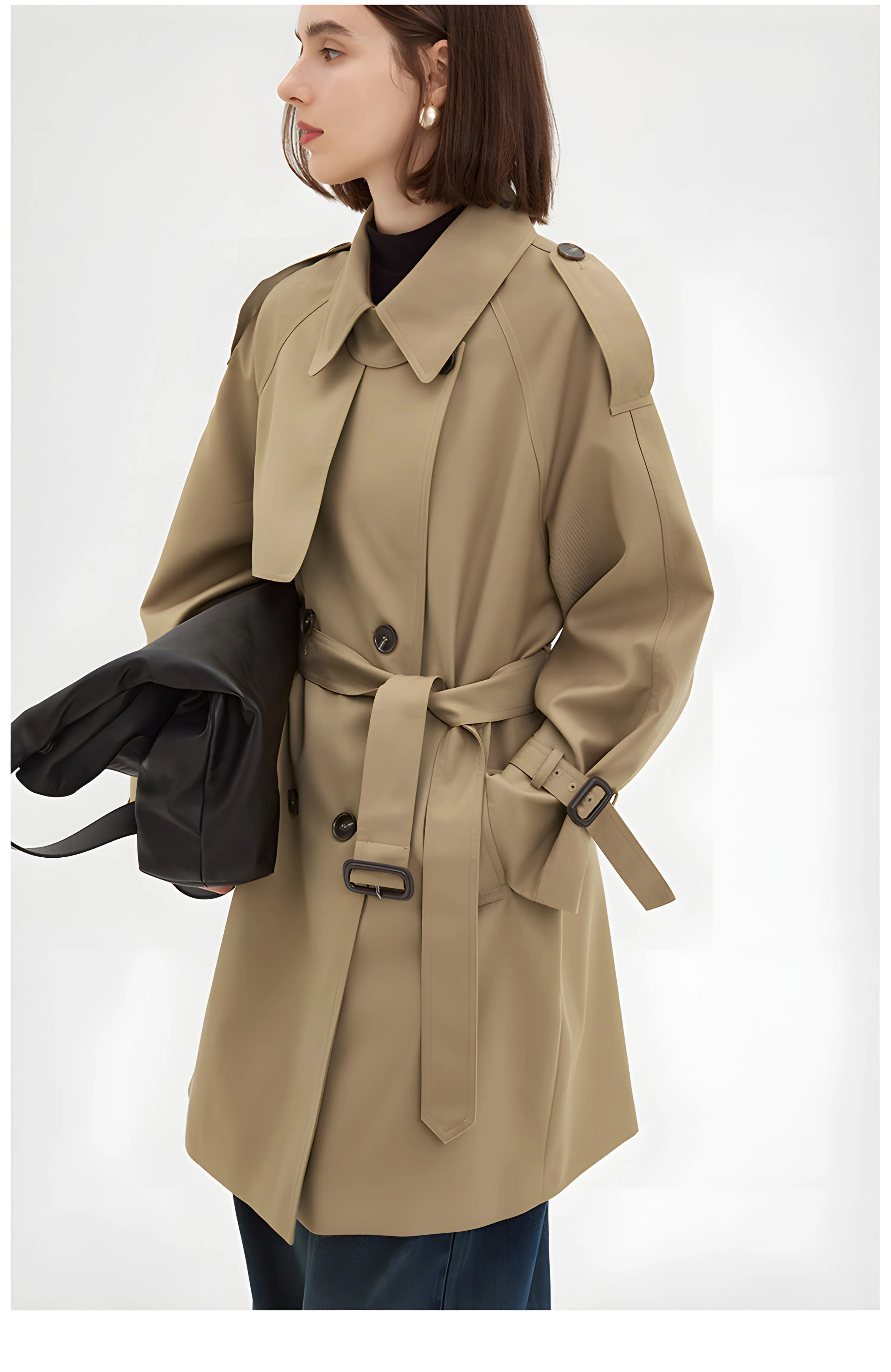 Parisian Autumn: Vintage-Inspired Midi Trench Coat