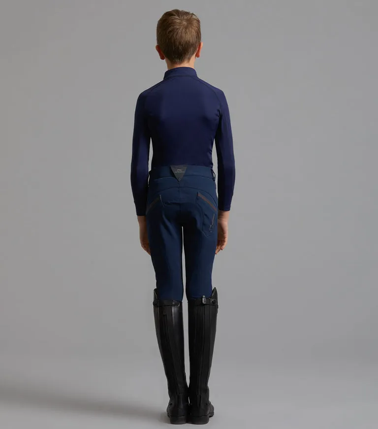 Premier Equine Gando Boys Gel Knee Riding Breeches (Navy)