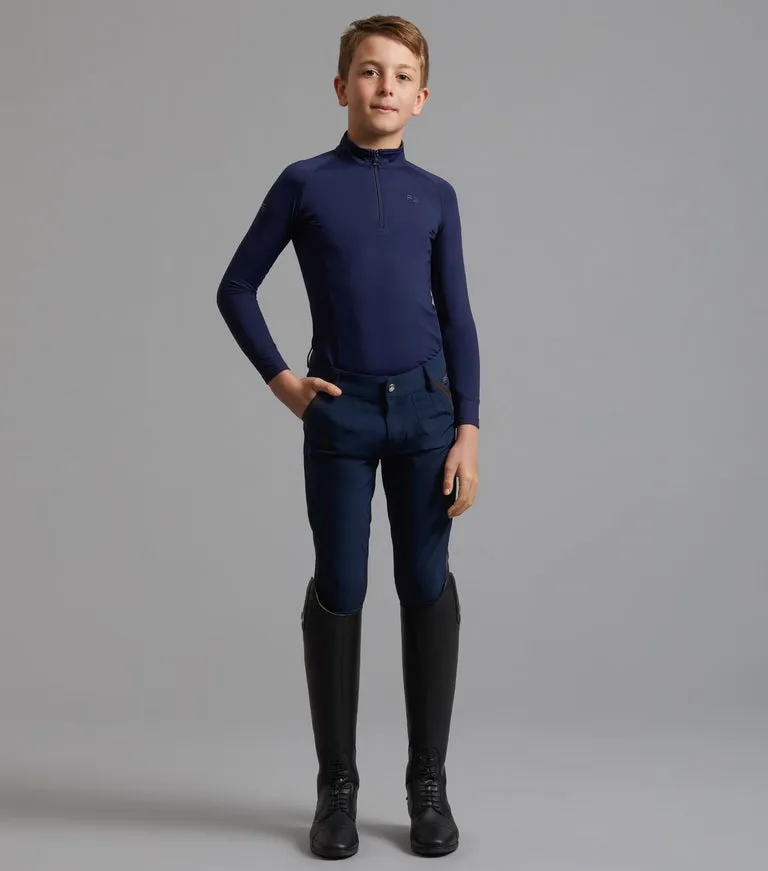 Premier Equine Gando Boys Gel Knee Riding Breeches (Navy)