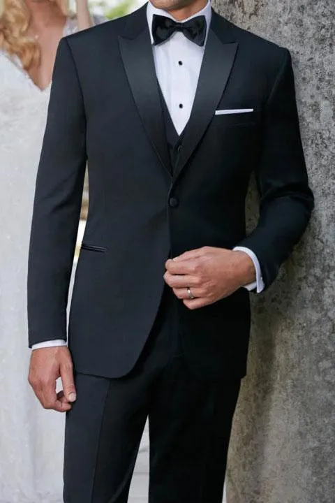 "Vermont" Black Tuxedo Jacket (Separates)