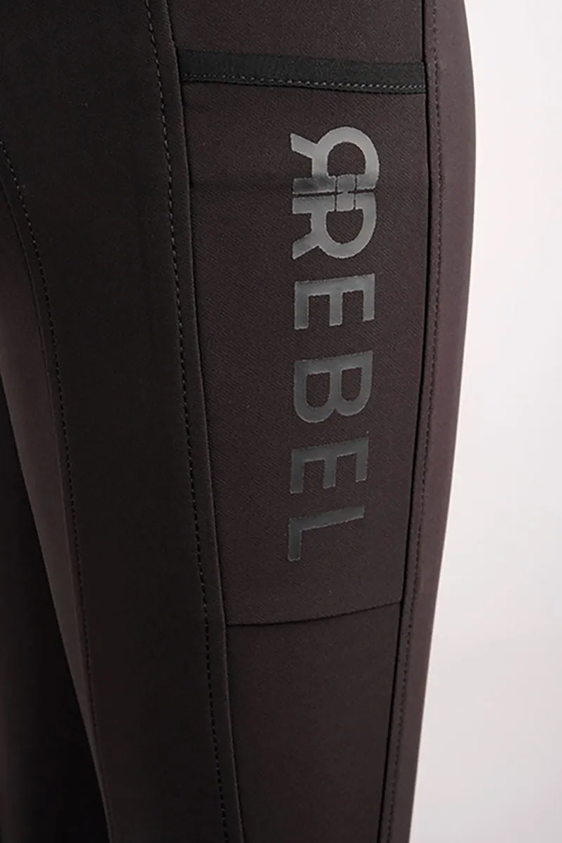 Rebel Normalwaist Breeches - Kneegrip, Black