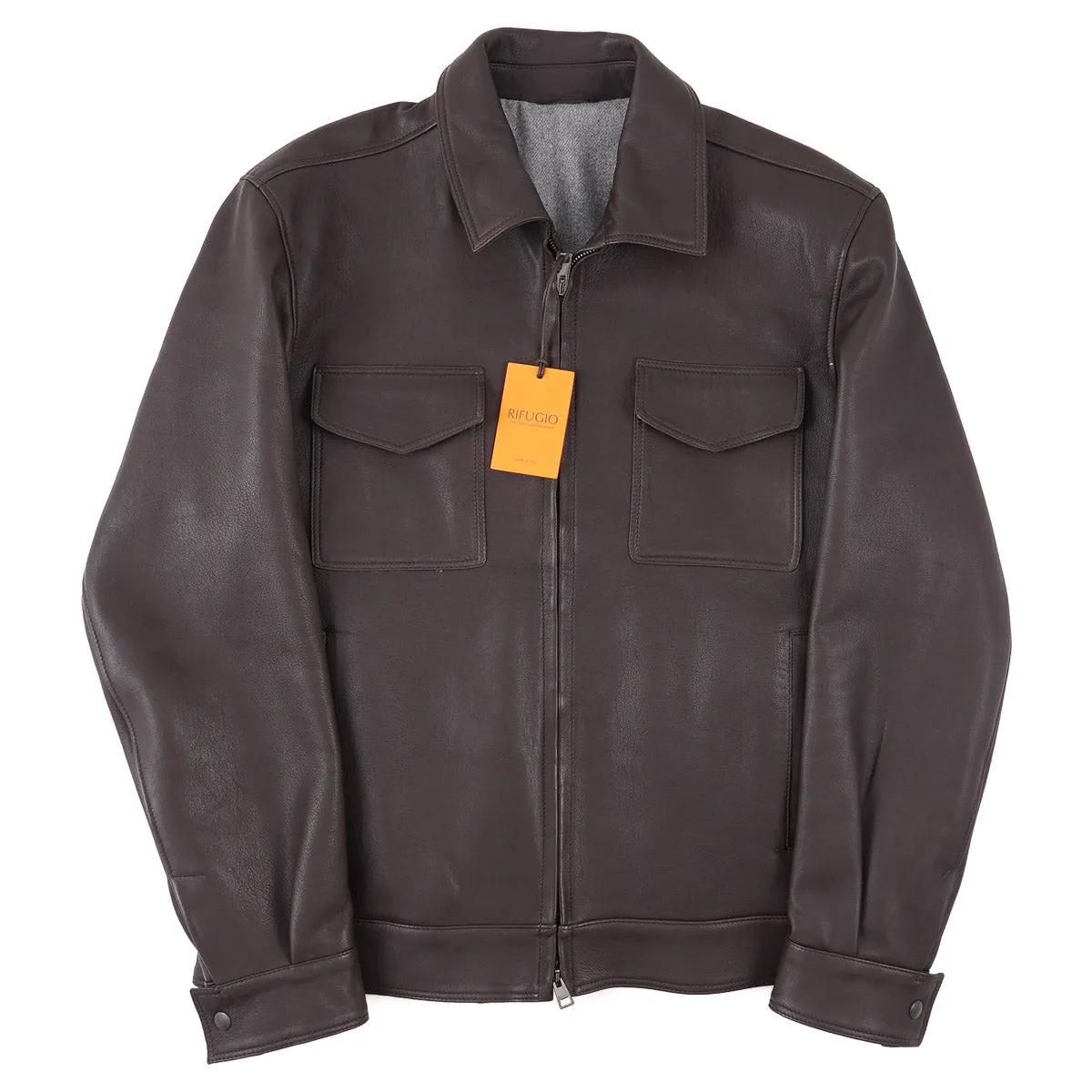 Rifugio Cashmere-Lined Nappa Leather Jacket