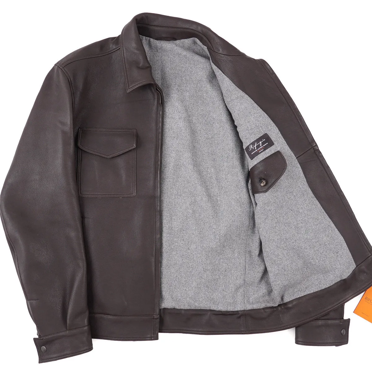 Rifugio Cashmere-Lined Nappa Leather Jacket