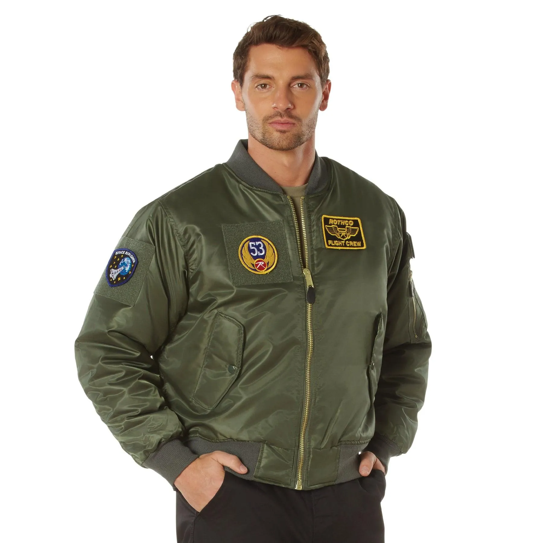 Rothco Mens MA-1 Flight Jacket with Patches