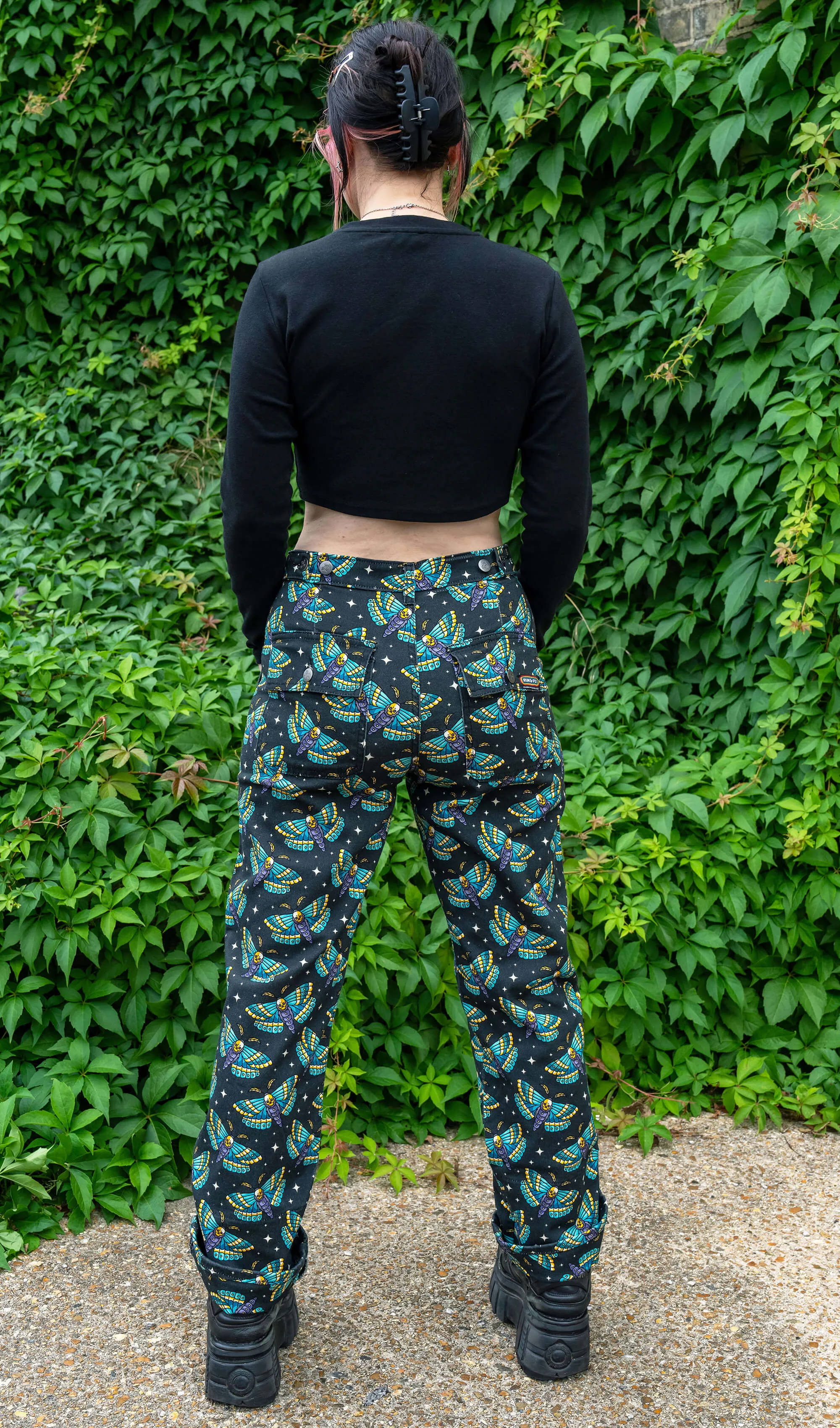 Run & Fly - Death Head Moth Straight Leg Trousers