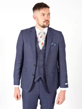 Slim Fit Blue Check Suit