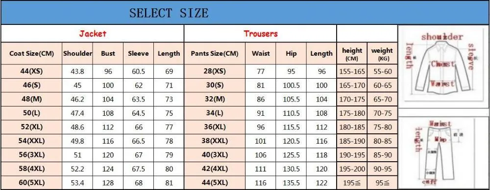 Slim Fit Double Breasted Men's Suits