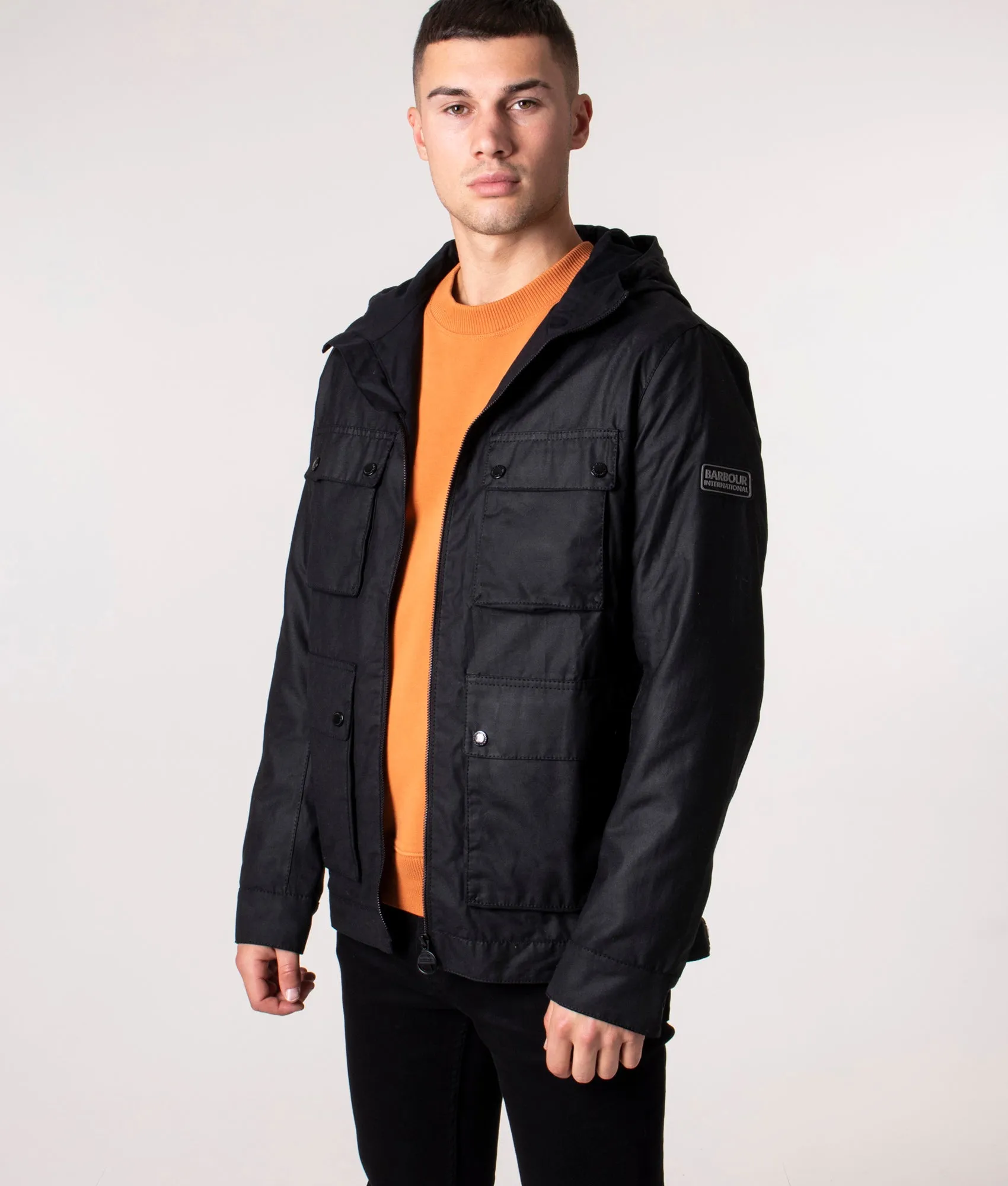 Slim Fit Hood Mechanical A7 Wax Jacket