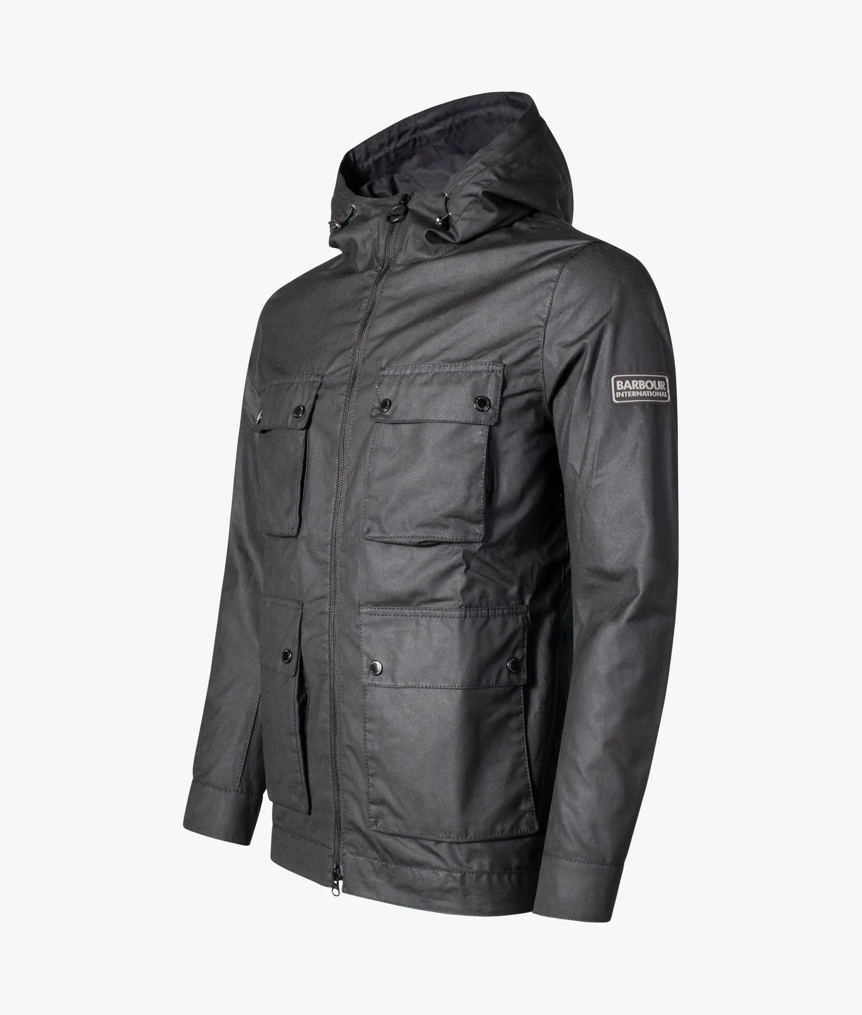 Slim Fit Hood Mechanical A7 Wax Jacket