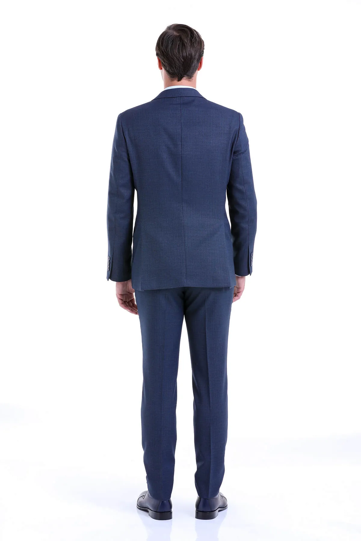 Slim Fit Navy Peak Lapel Classic Suit