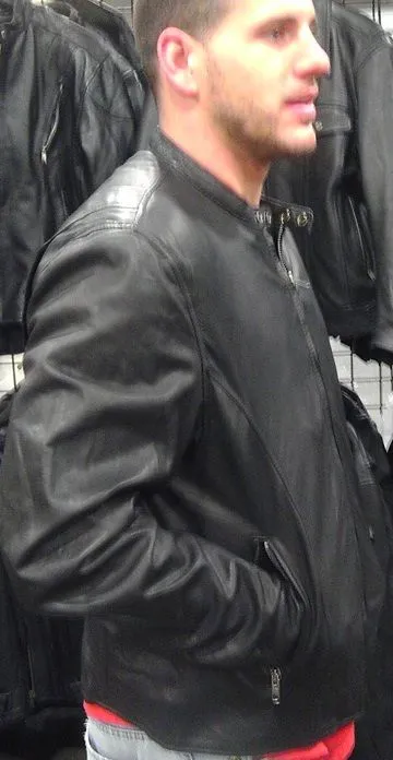 TALL LONG SLEEVE LEATHER JACKET